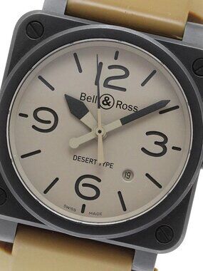 Bell＆Ross Dessert type BR03-92-CBL Date beige Dial Automatic Men's Watch_9...